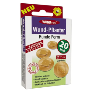 Wundmed univerzální kulatá náplast 20x25mm 20ks 