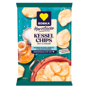 Edeka Kotlíkové chipsy Salt Vinegar 150g