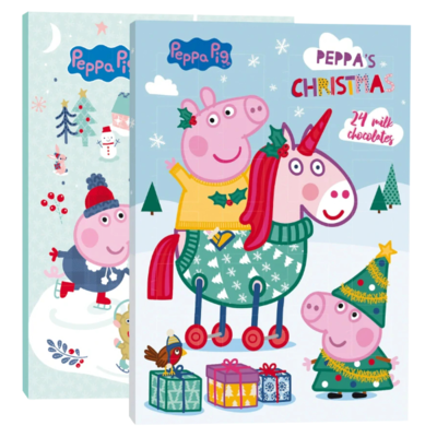 Peppa Pig adventní kalendář s mléčnou čokoládou 2 motivy 75g