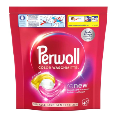 Perwoll Renew Color All in One prací kapsle na barevné prádlo 40ks