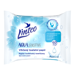 Linteo Aqua Sensitive vlhčený toaletní papír 60ks