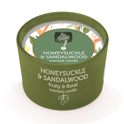 PanAroma vonná svíčka Sandalwood & Honeysuckle 85g